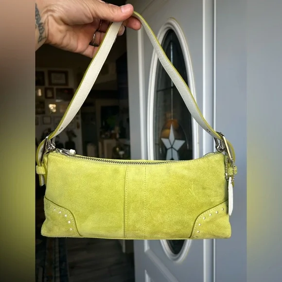 Vintage Coach Suede Demi Baguette #5032 - Picture 4 of 14